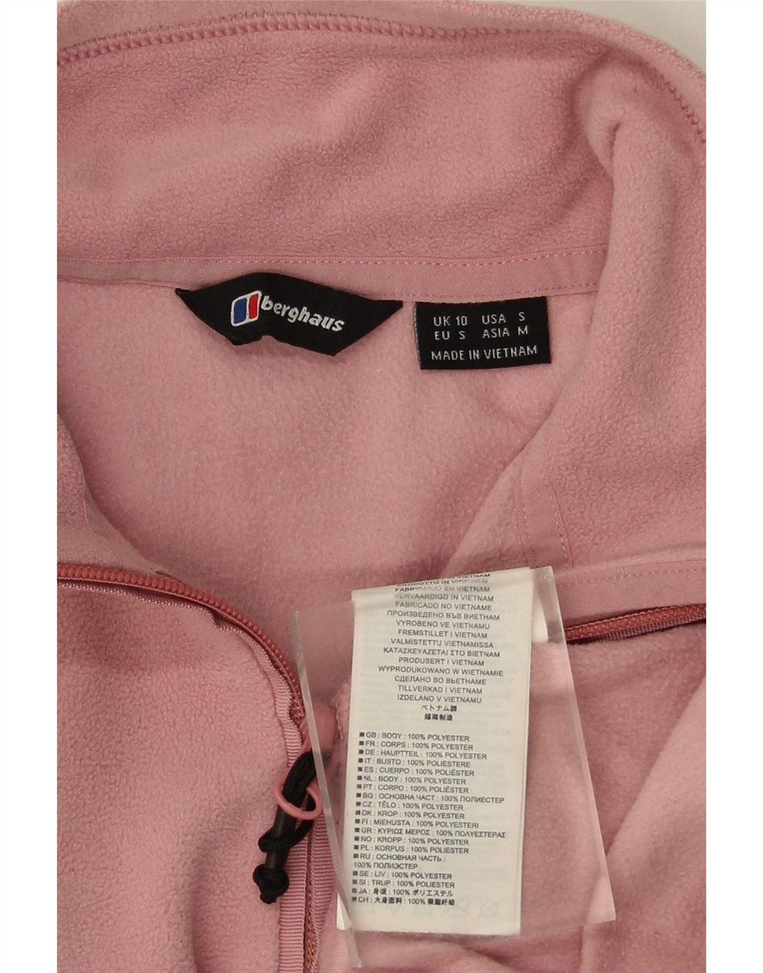 Berghaus Dame Fleece Jumper UK 10 Lille Pink Polyester