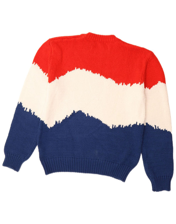 BENETTON Dame sweater med rund hals DK 14 Medium Flerfarvet