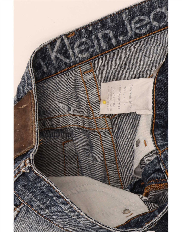 Calvin Klein Straight Jeans til mænd W31 L34 Blå Bomuld