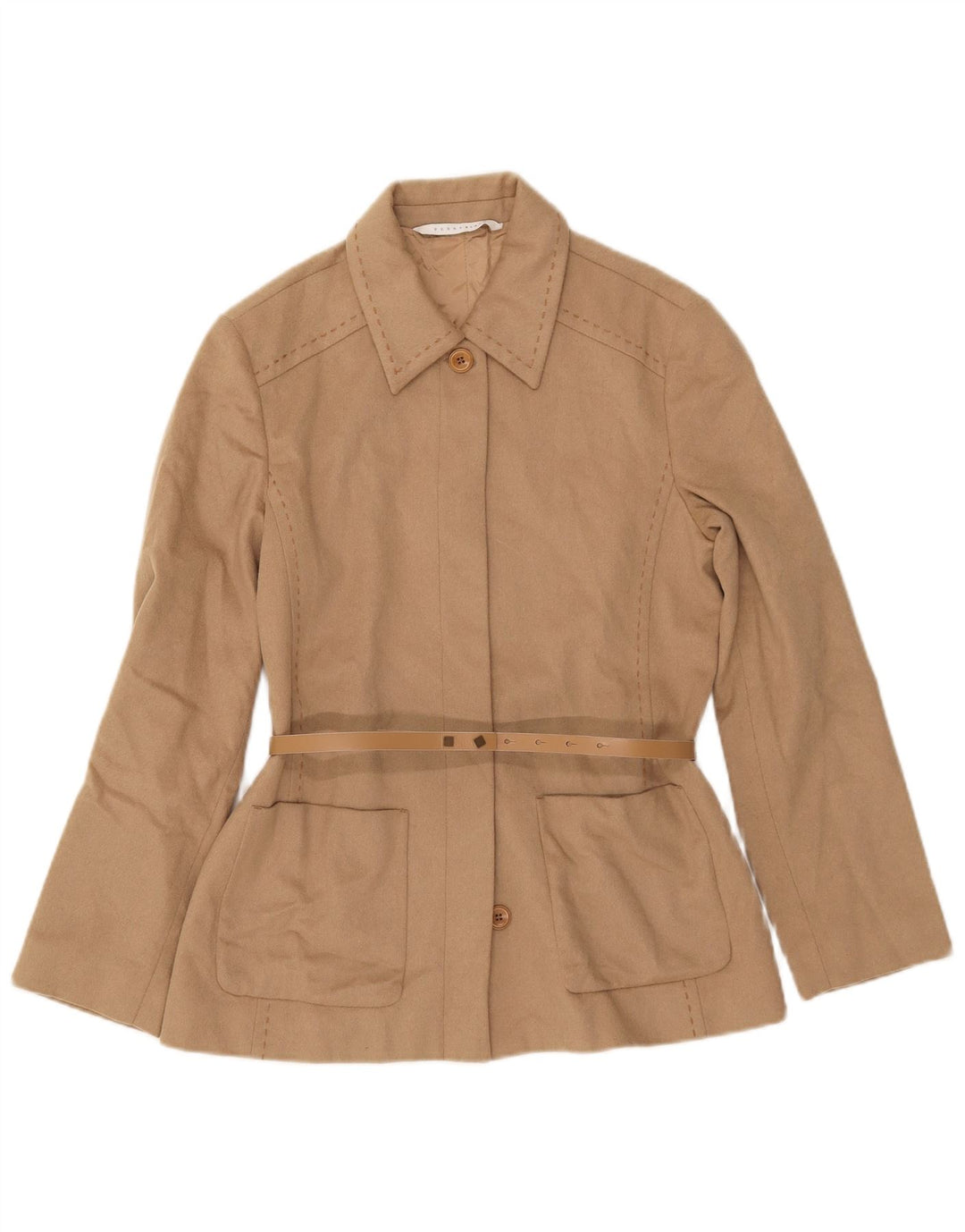 PENNY BLACK Dame Blazer Jacket UK 8 Small Beige Uld