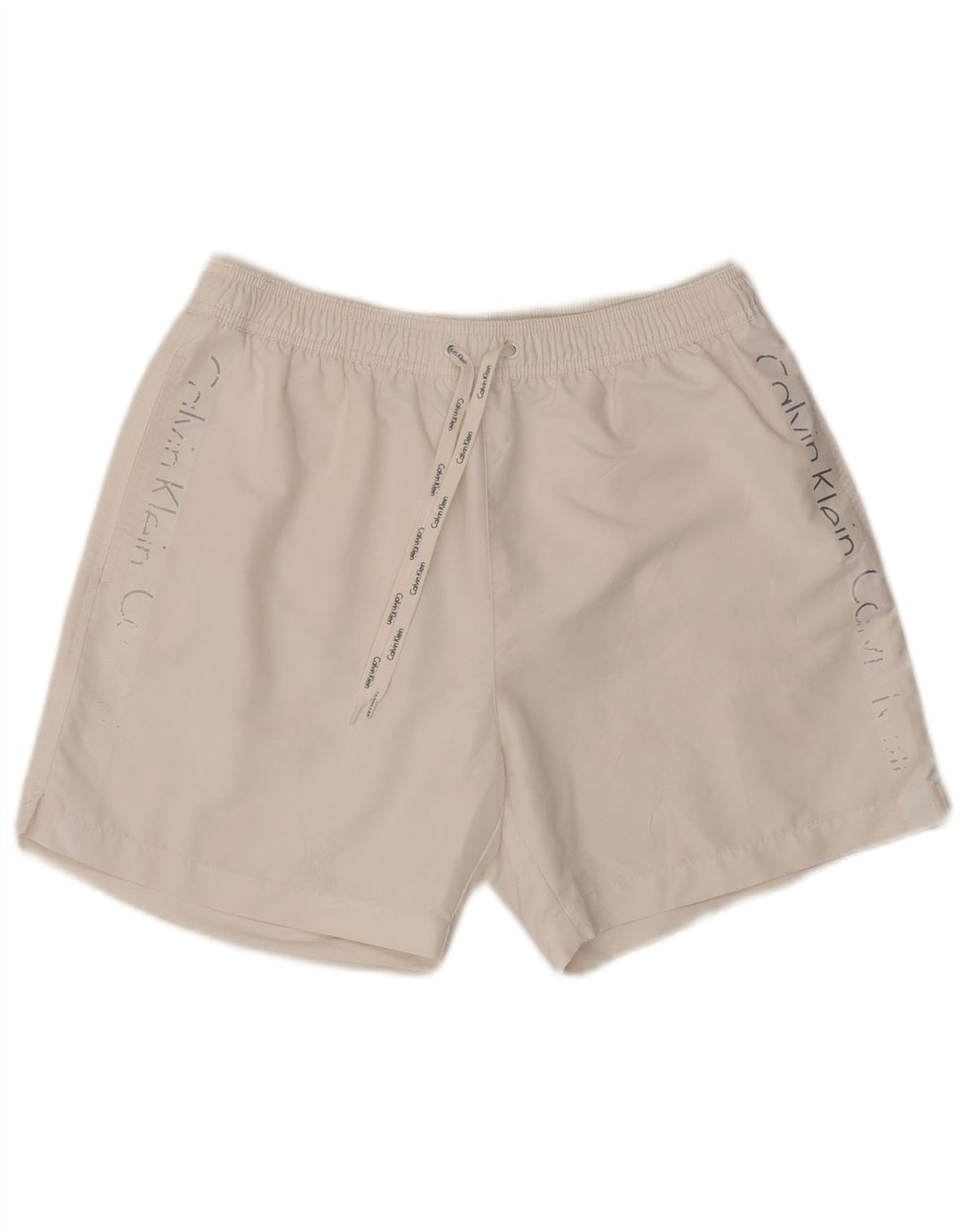 Calvin Klein Herre grafiske svømmeshorts Medium White Polyester