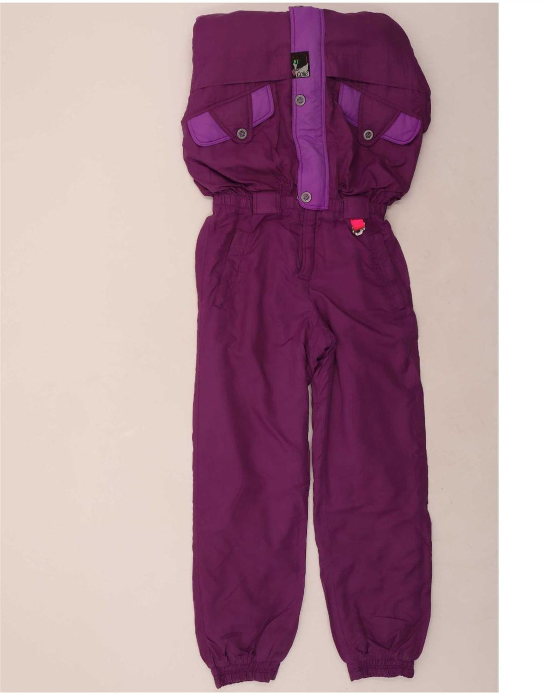Colle Dame Ski Jumpsuit UK 12 Medium Lilla Colourblock