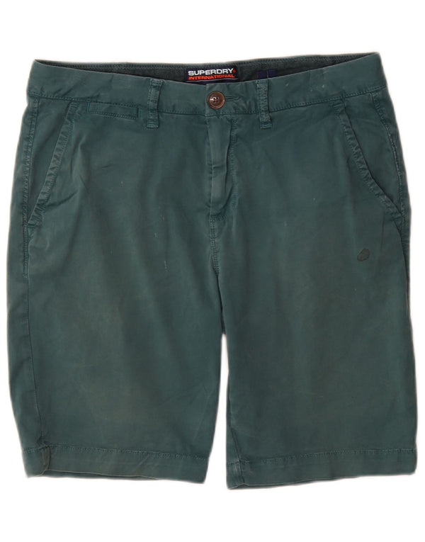 Superdry Regular Chino Shorts W32 mellemgrøn bomuld