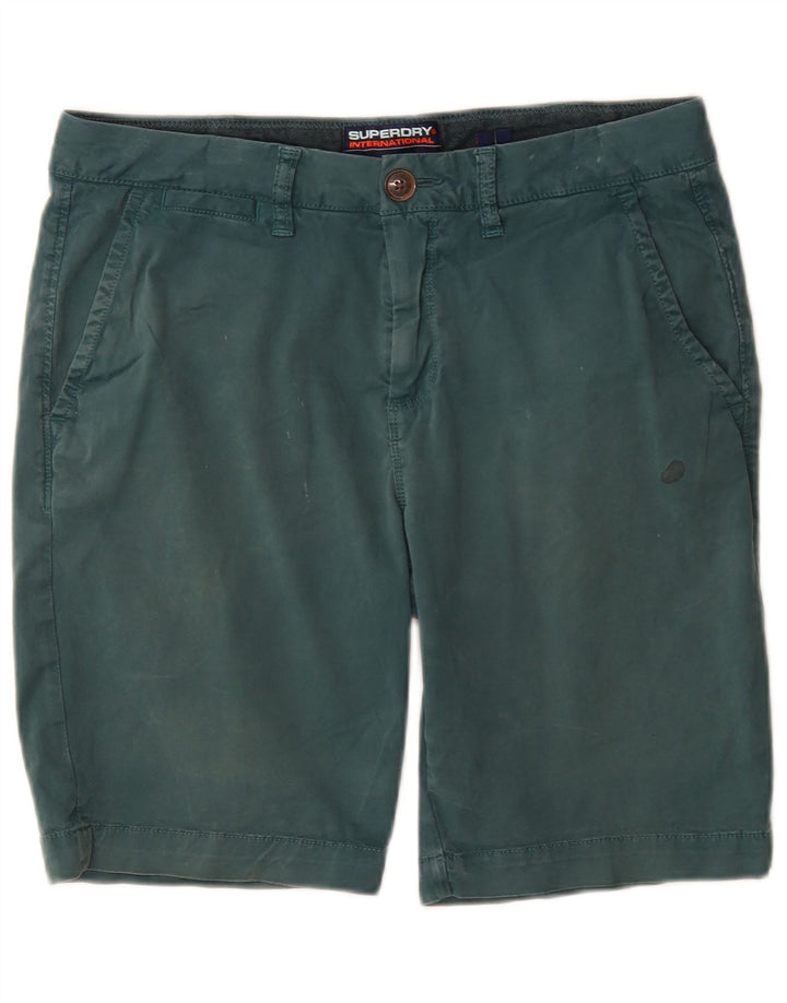 Superdry Regular Chino Shorts W32 mellemgrøn bomuld