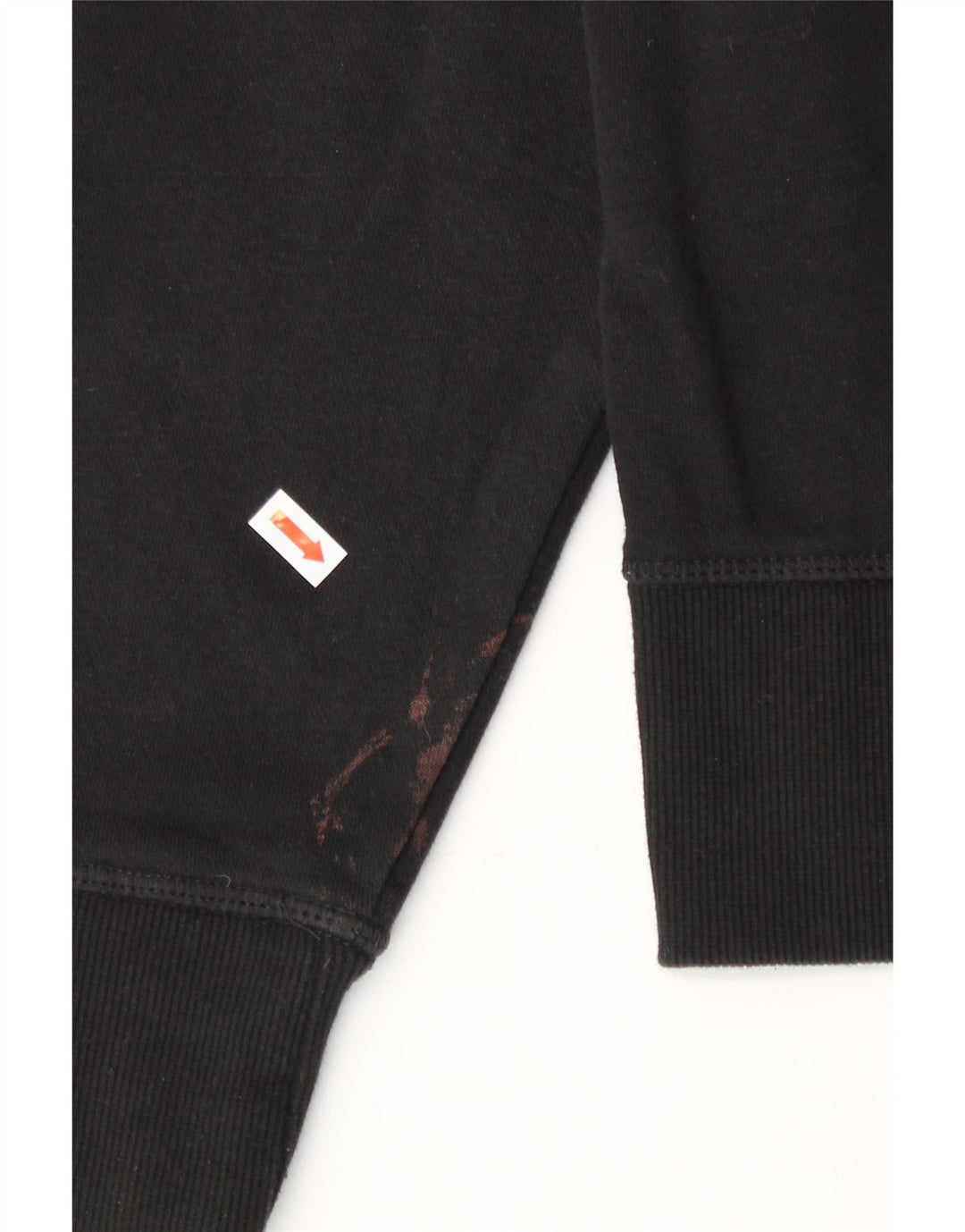 REEBOK hættetrøje med lynlås til kvinder UK 14 Medium Sort bomuld