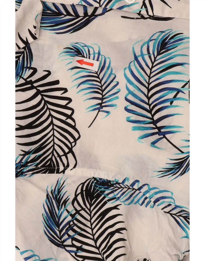 Jack Wills Kortærmet Herreskjorte Medium White Floral Viscose