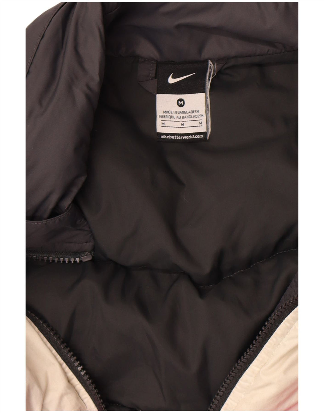 Nike polstret jakke til kvinder UK 14 Medium Black Colourblock