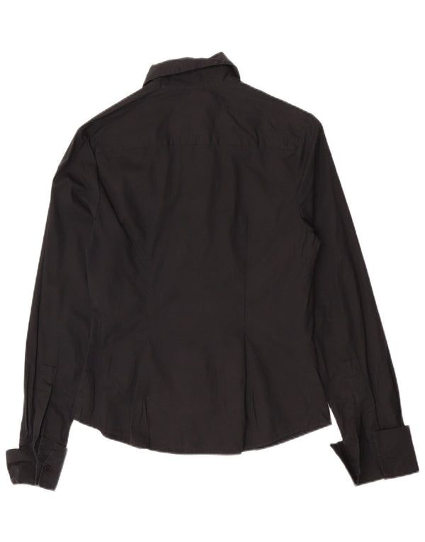 Mossimo Womens Formal Shirt UK 10 Small Black Cotton