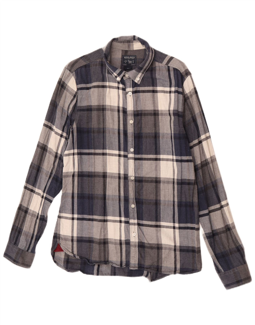 Woolrich Herre Flanelskjorte Medium Navyblå Plaid