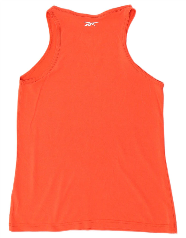 Reebok Dame Grafisk Vest Top UK 4/6 XS Orange