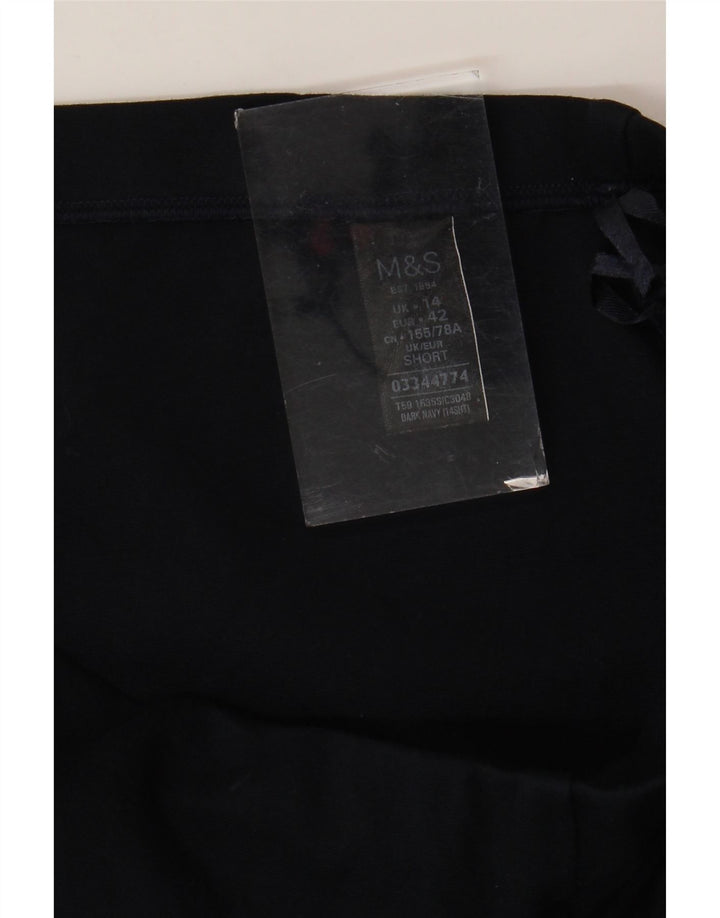 MARKS & SPENCER Dame fritidsbukser UK 14 Medium W30 L27 Marineblå