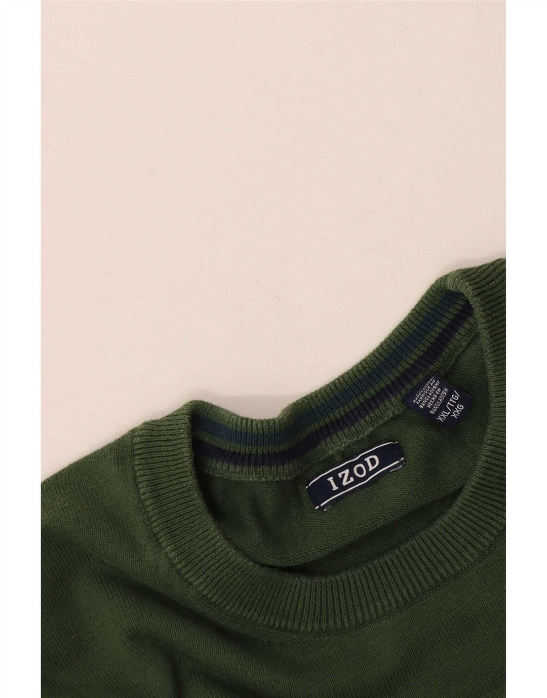 Izod Herre Crew Neck Jumper Sweater 2XL Grøn