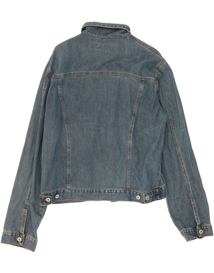 VINTAGE Womens Denim Jacket UK 14 Large Blue Vintage Vintage and Second-Hand Vintage from Messina Hembry 