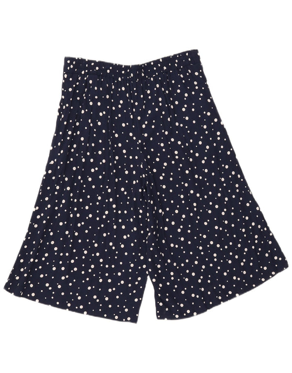 Marks & Spencer Bermuda-shorts til kvinder UK 12 Medium W32 Marineblå plettet