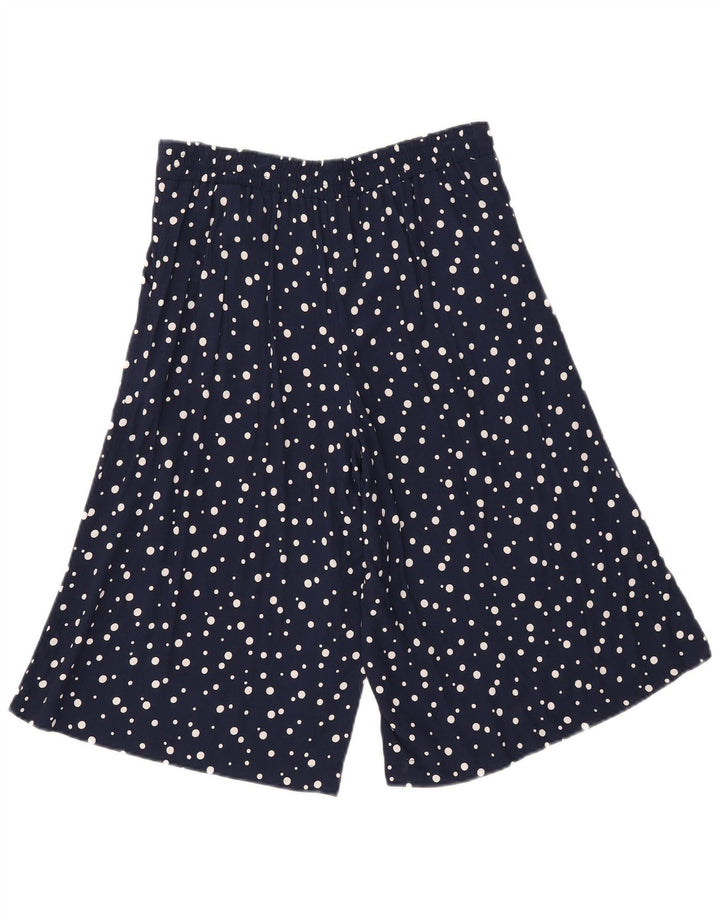 Marks & Spencer Bermuda-shorts til kvinder UK 12 Medium W32 Marineblå plettet