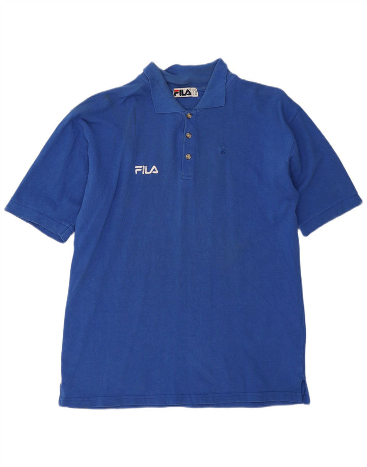 Fila herre poloshirt XL blå bomuld