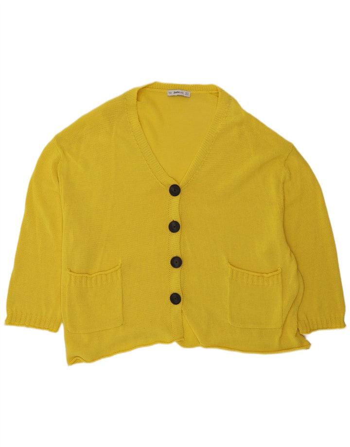 Zara Dame Oversized Cardigan Sweater UK 12 Medium Gul