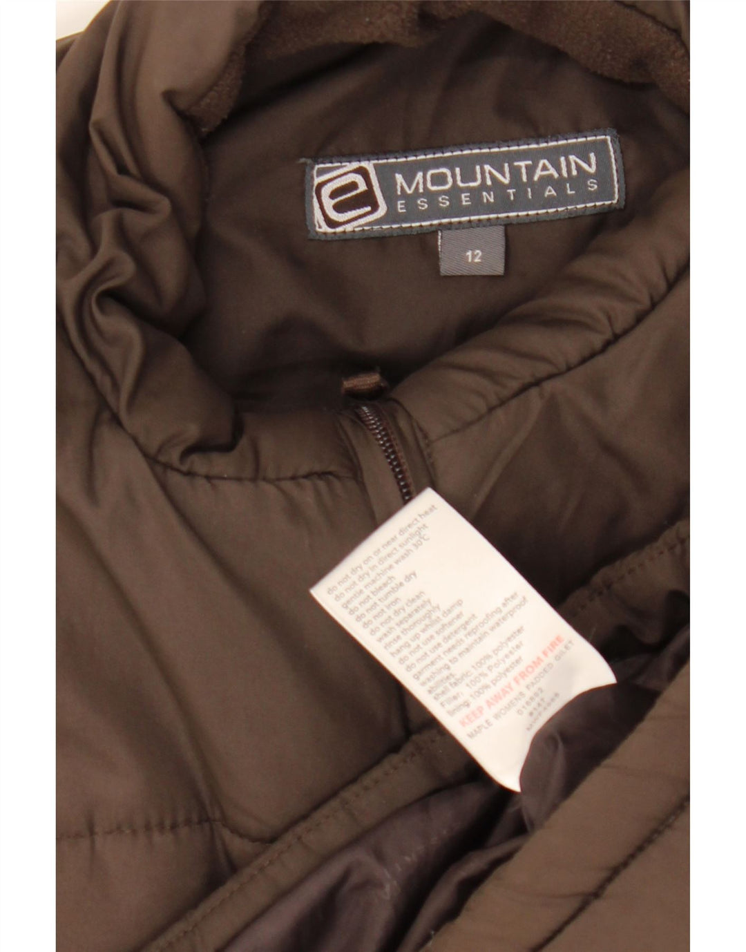 Mountain Essentials Womens Polstret Gilet UK 12 Medium Brown Polyester