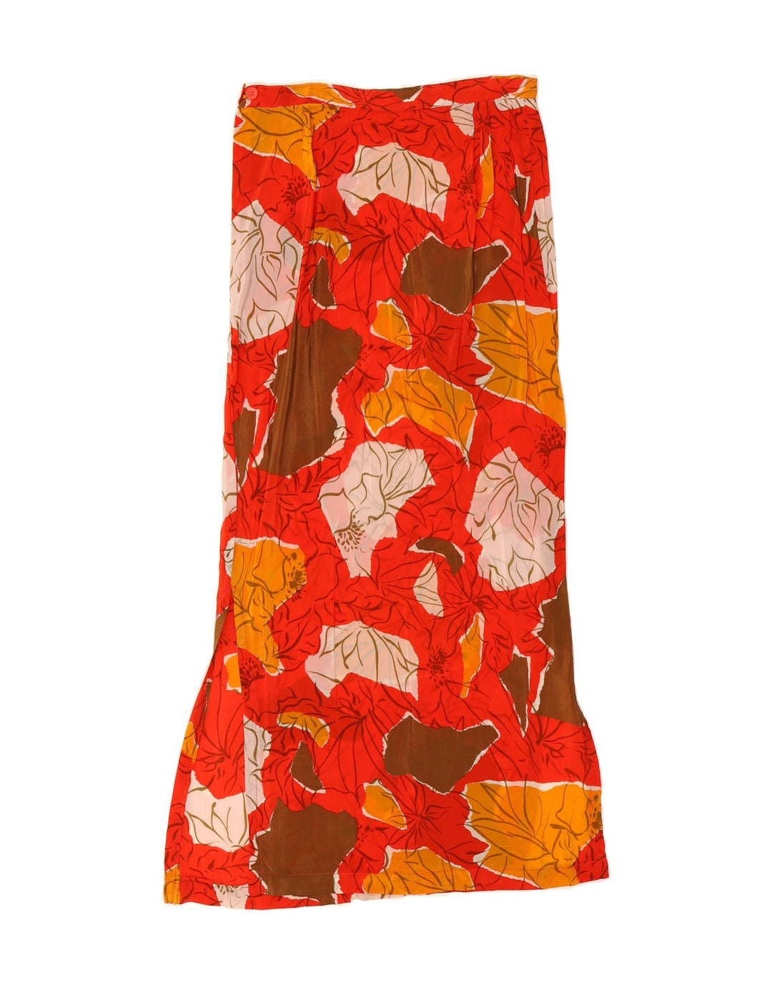 VINTAGE Womens Abstract Pattern Maxi Skirt W30 Medium Red Vintage Vintage and Second-Hand Vintage from Messina Hembry 