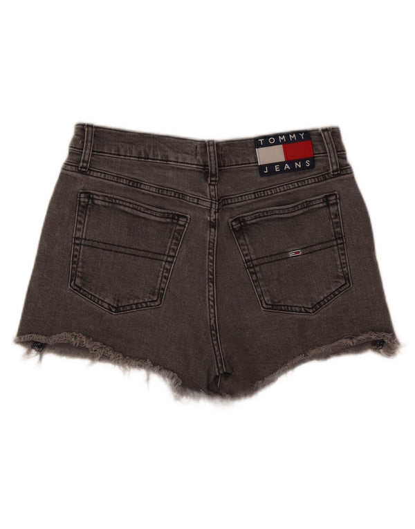Tommy Hilfiger Dame Denim Shorts W27 Små Grå Bomuld