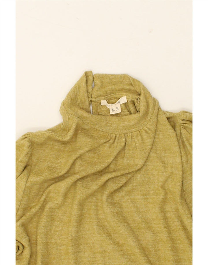 WHITE STUFF Womens Turtle Neck Jumper Sweater UK 12 Medium Beige Cotton Vintage White Stuff and Second-Hand White Stuff from Messina Hembry 