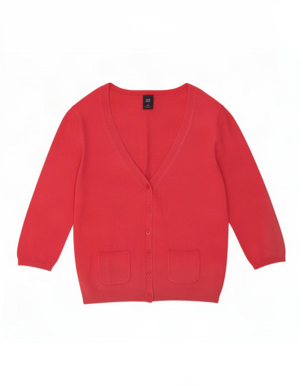 Gap dame cardigantrøje med 3/4 ærmer UK 10 Small Pink Rayon