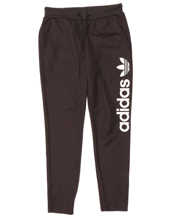 Adidas Graphic Tracksuit Bukser til kvinder UK 10 Small Black Polyester