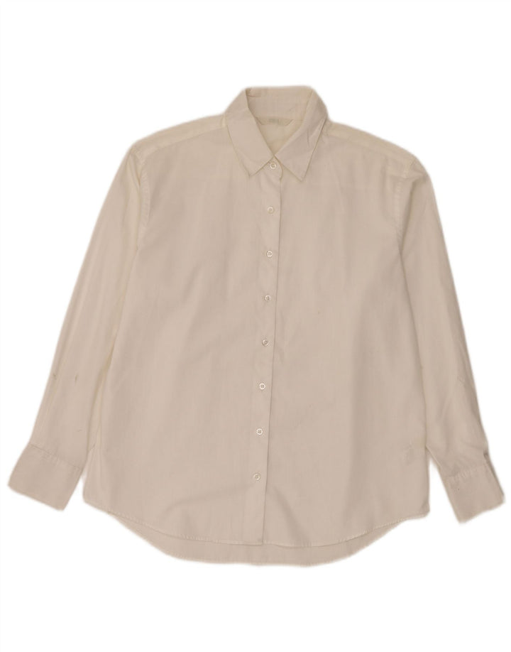 Marks & Spencer Dameskjorte UK 12 Medium White Bomuld