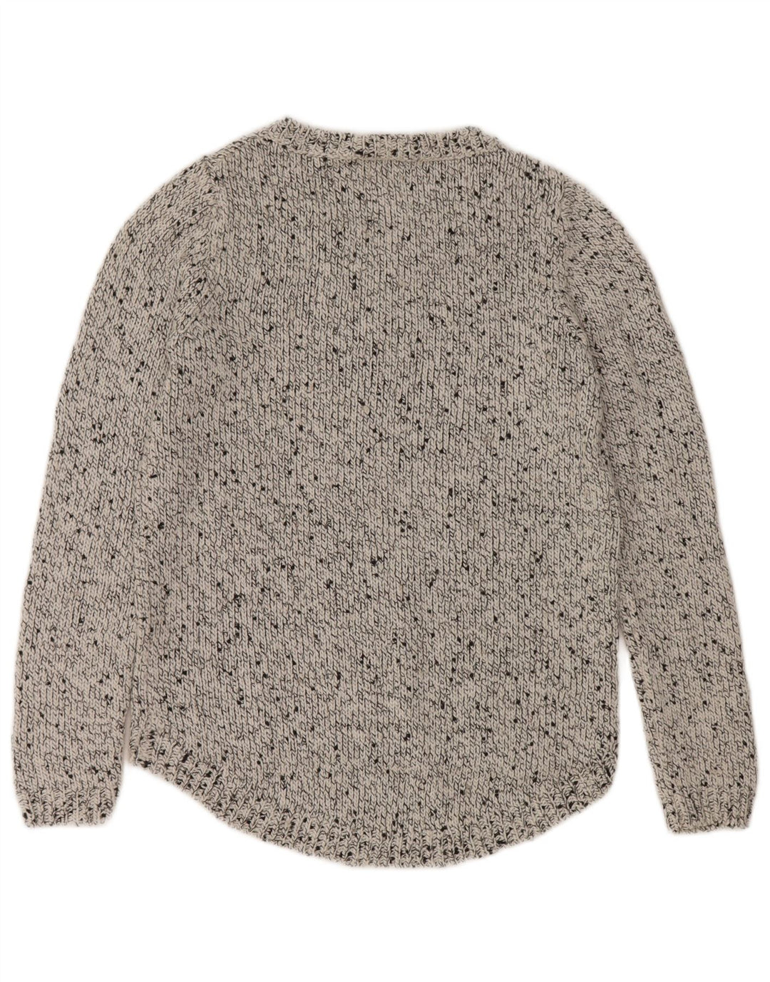 Marks & Spencer Dame Boat Neck Jumper Sweater UK 12 Medium Grey Flecked