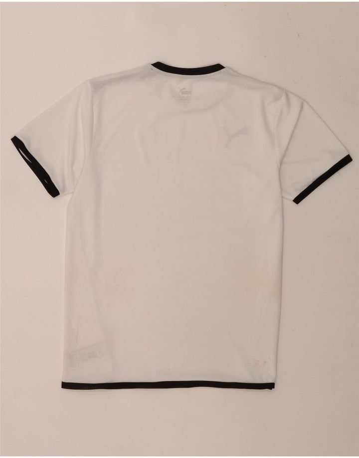 Puma Boys T-Shirt Top 15-16 år Hvid Colourblock Polyester