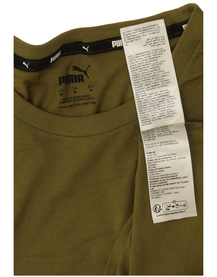 Puma Herre grafisk T-shirt Top Medium Khaki Bomuld