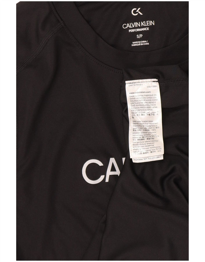 Calvin Klein Herre grafisk T-shirt Top Lille sort polyester