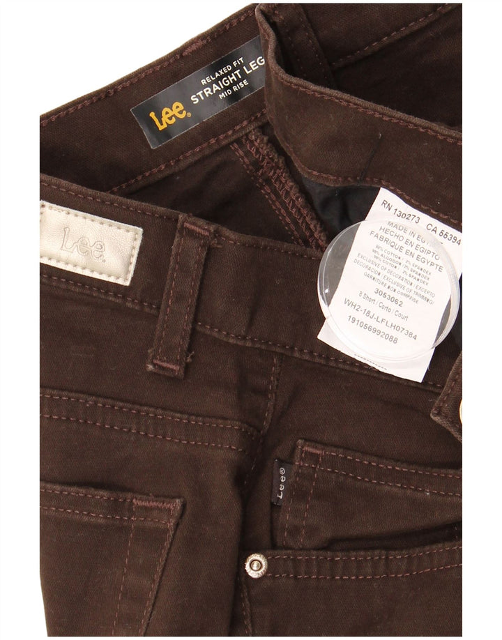 LEE Dame mellemhøjde afslappet pasform Casual Bukser US 8 Medium W30 L28 Brun