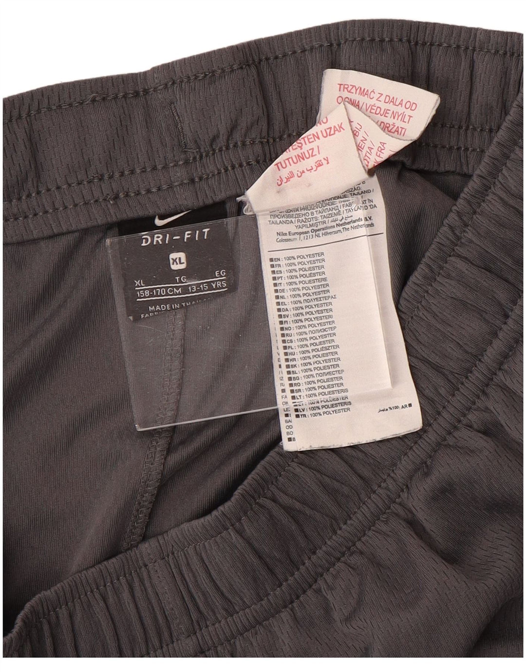 NIKE Drenge Dri Fit grafiske sportsshorts 13-14 år XL Grå polyester