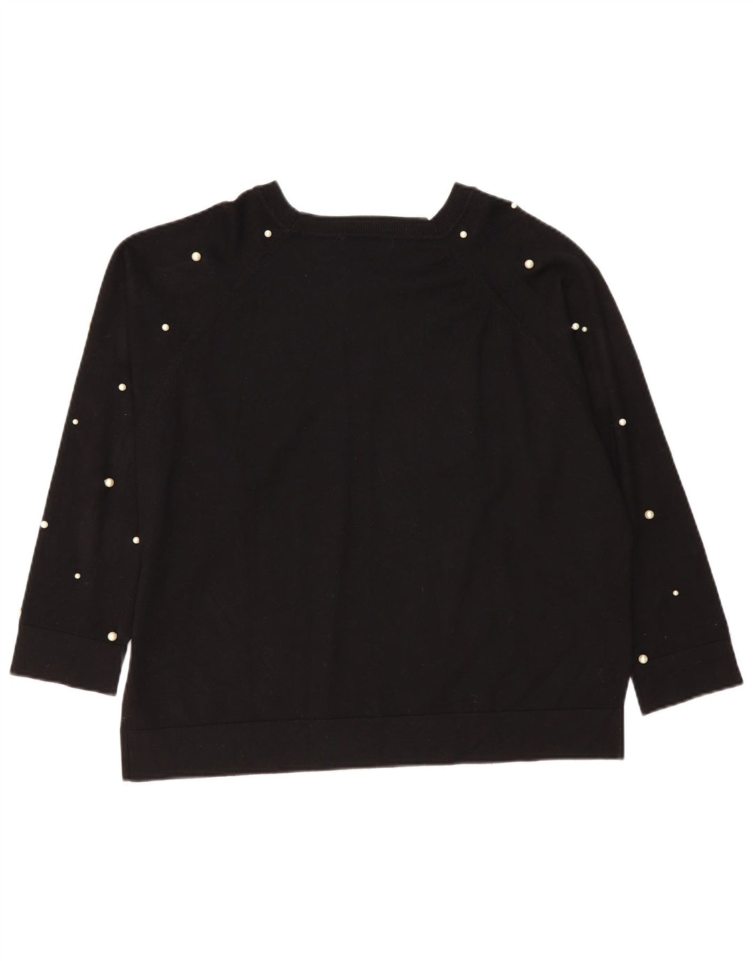 Zara Dame Oversized Boat Neck Jumper Sweater UK 14 Medium Black