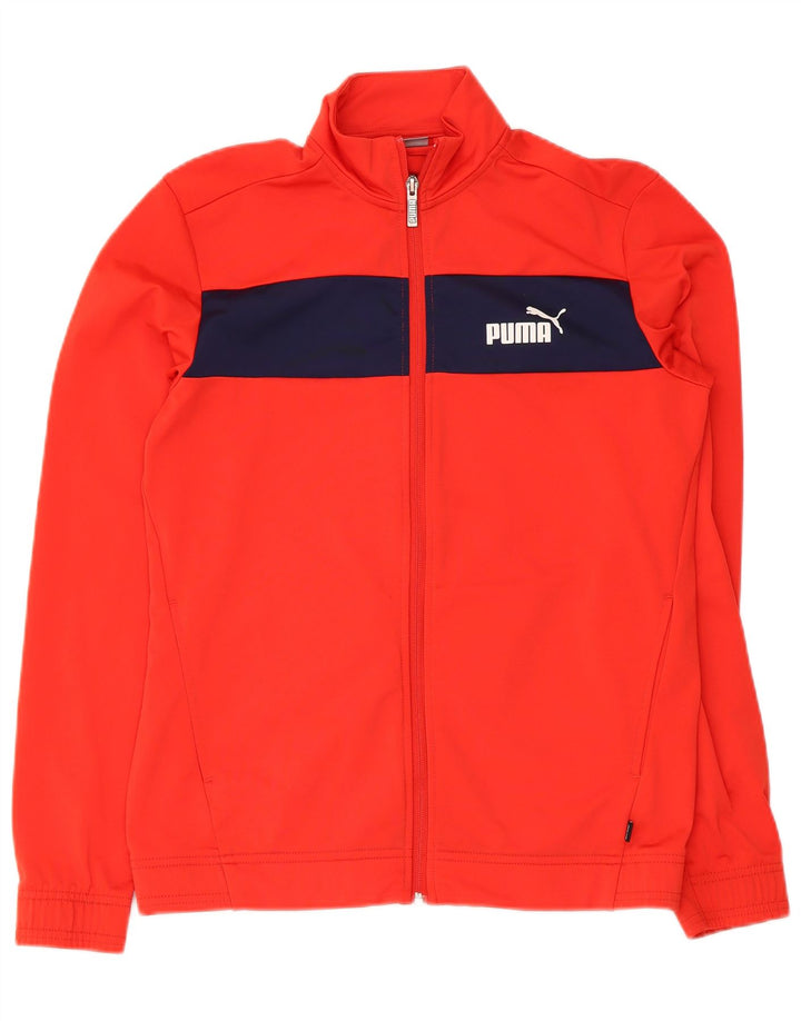 Puma træningsdragt topjakke til piger 15-16 år Rød Colourblock Polyester