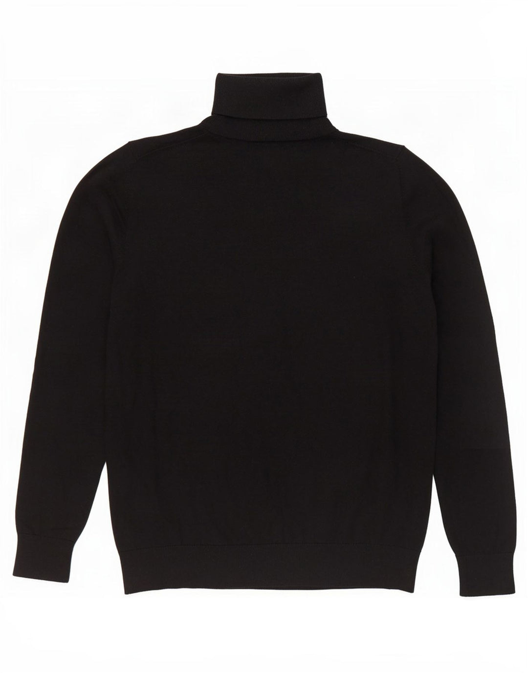 Massimo Dutti Dame Roll Neck Jumper Sweater UK 14 Large Black Silk