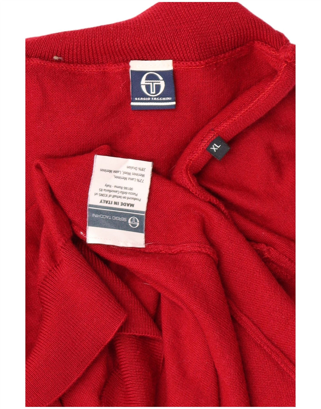 SERGIO TACCHINI Dame Rullehals sweater UK 18 XL Rød Klassisk