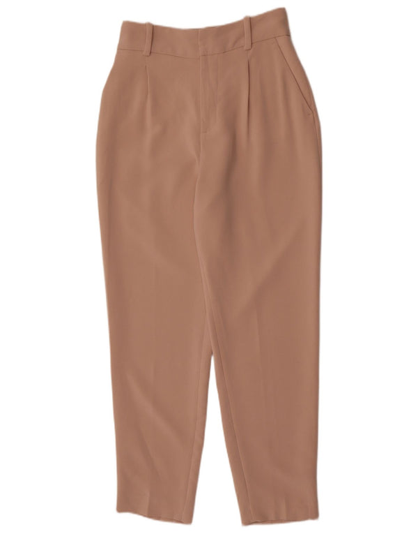 Zara Kvinder Højtaljet tilspidsede Casual Bukser Små W26 L28 Beige