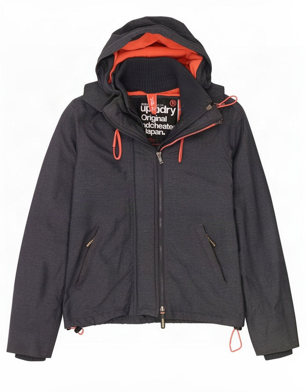 Superdry Windcheater vindjakke med hætte til kvinder UK 6 XS Marineblå
