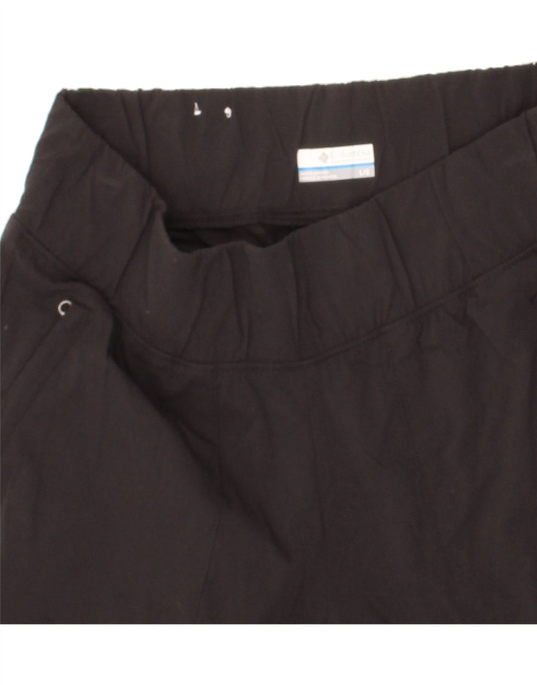 COLUMBIA Womens Bootcut Casual Trousers Large W32 L30 Black Nylon Vintage Columbia and Second-Hand Columbia from Messina Hembry 