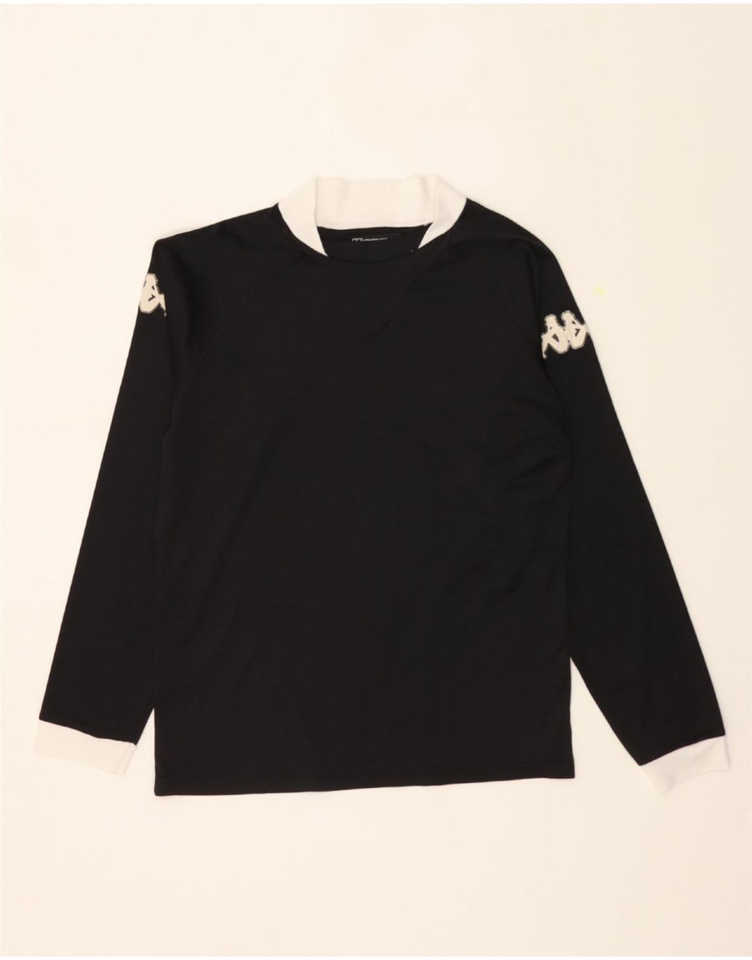 KAPPA Womens Top Long Sleeve UK 18 XL Black Polyester Vintage Kappa and Second-Hand Kappa from Messina Hembry 