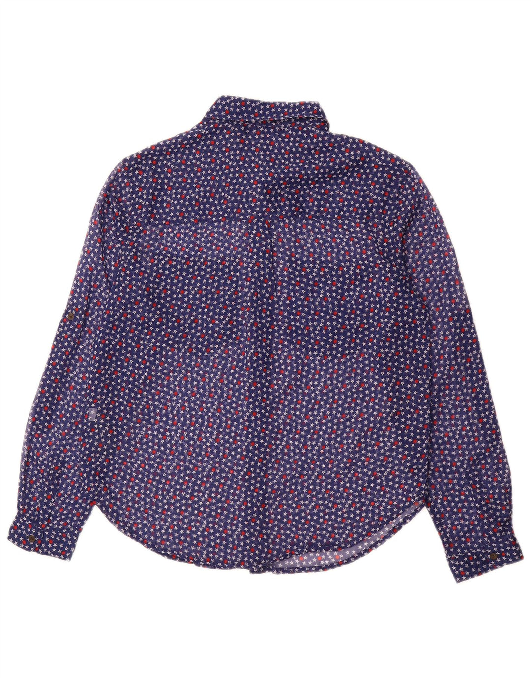 TOMMY HILFIGER Womens Oversized Shirt Blouse UK 10 Small Blue Floral