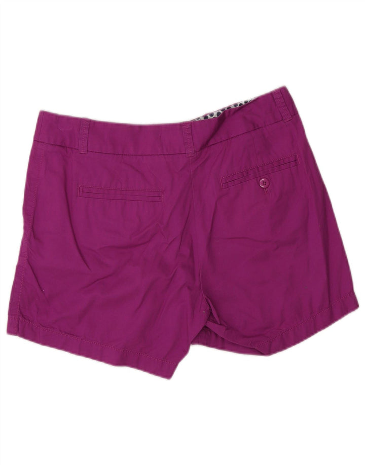 J. CREW Chino Shorts til kvinder US 4 Small W30 Purple Cotton