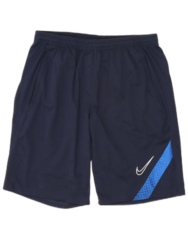 Nike Herre Regular Fit Sportshorts Large Navy Blue Polyester Sports