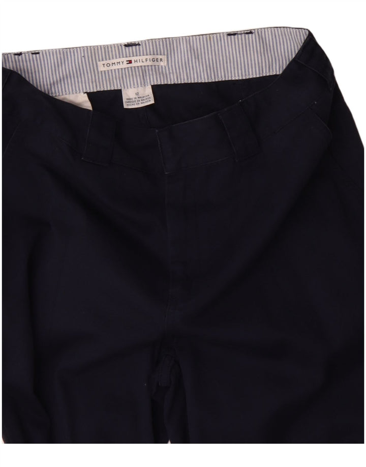 TOMMY HILFIGER Dame Bootcut Chino Bukser US 12 Large W32 L30 Marineblå
