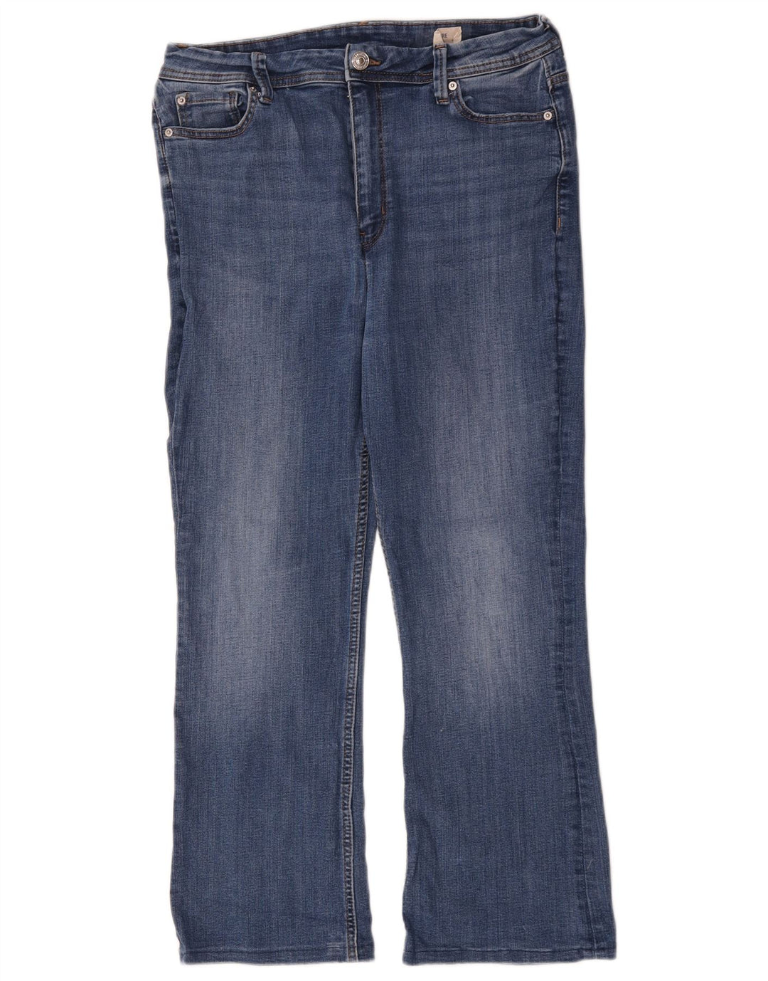 Marks & Spencer Dame Bootcut Jeans W32 L26 Blå Bomuld