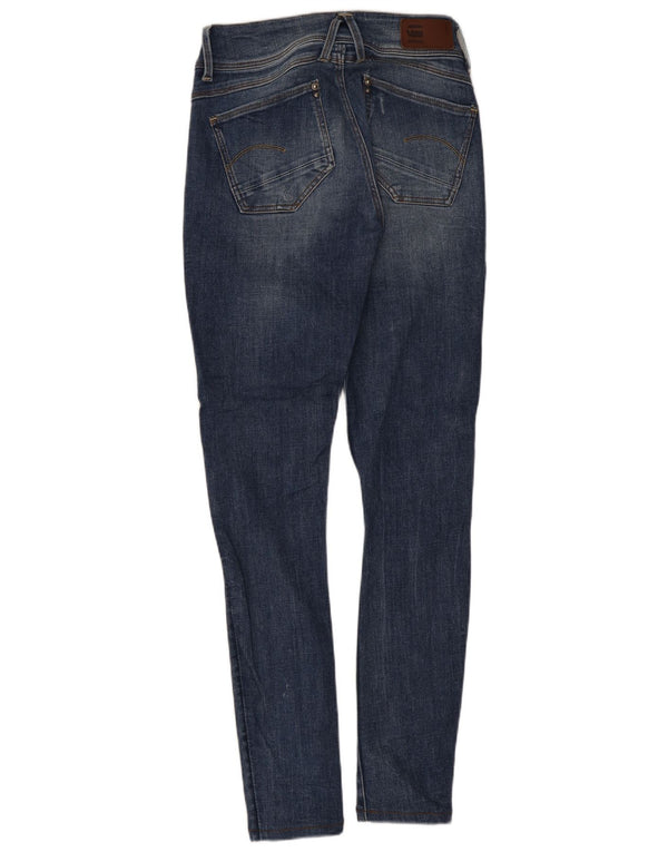 G-Star Dame Lynn Mid Rise Super Skinny Jeans W26 L32 Blå Bomuld