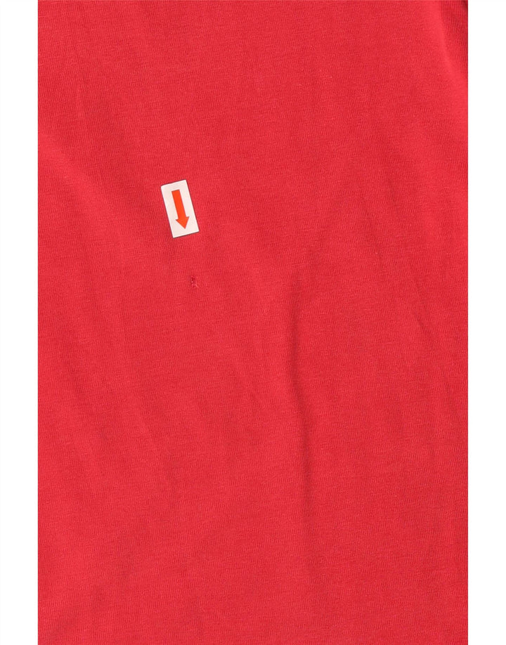 ADIDAS Mens T-Shirt Top UK 38/40 Medium Red Cotton