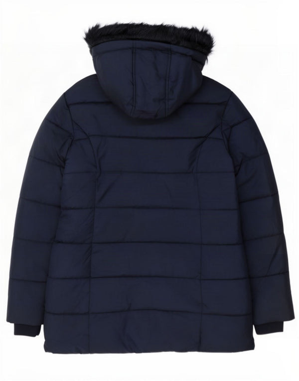 Marks & Spencer Girls Polstret hættejakke 12-13 år Navyblå polyester